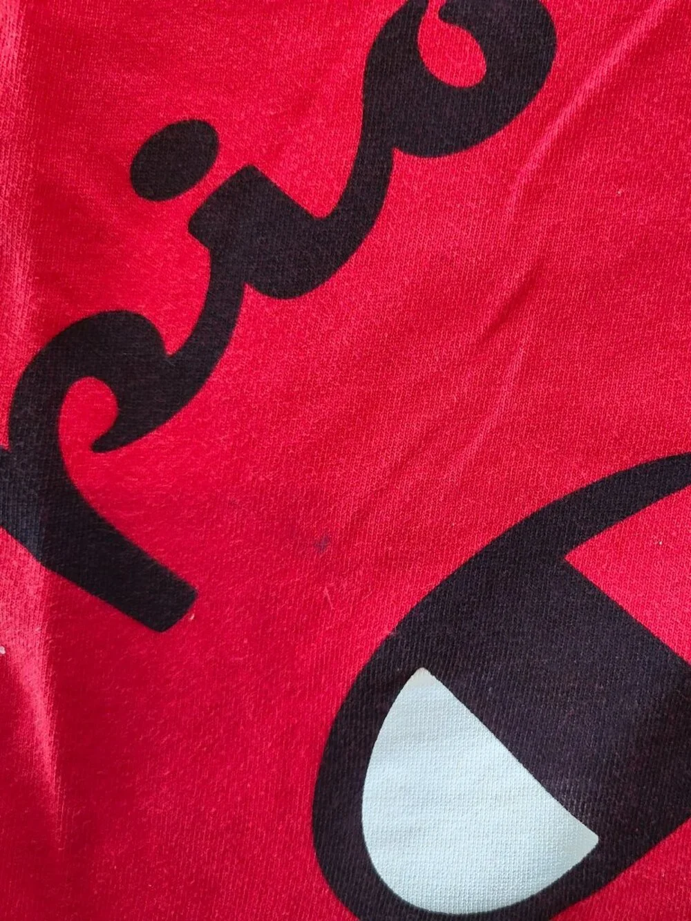 Champion Heritage All Over Print Logo Tee Size Large Red - Picture 4 of 5
